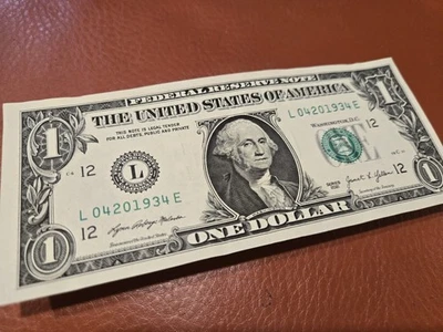 Uncirculated $1 Birthday Note - Fancy Serial Number - 04201934 - April 20, 1934 - Image 1 of 3