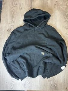 Carhartt men’s xxl black hoodie arm spell out workwear casual work - Picture 1 of 9