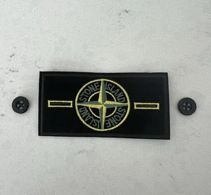 Insignia Stone Island Original de repuesto con 2 botones - Imagen 1 de 3