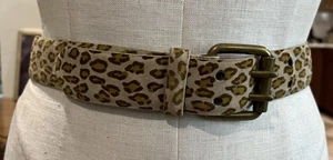 Vintage New York & Company Damen kleiner Leder Animal Print Taillengürtel - Bild 1 von 9