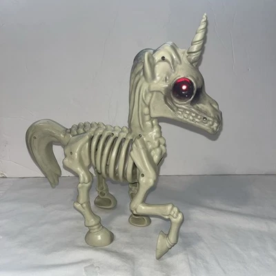 Unicornio Caballo Esqueleto Figura Huesos Figura Decoración utilería Halloween Foto 1 de 4