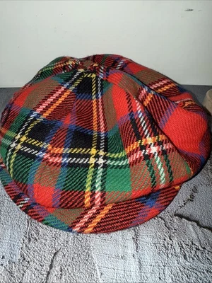 Chapéus vintage da Irlanda Castlebar Fox Hunter xadrez tartan lã sob medida à mão - Imagem 1 de 4