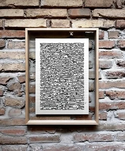 Opera d'Arte di Calligrafia Araba / Persiana | Inchiostro su carta con cornice - Foto 1 di 6