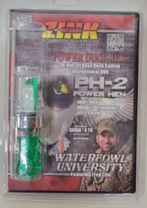 Zink PH-2 Power Hen Polycarbonate Duck Call Double Reed W/ DVD CLEAR/JADE - Picture 1 of 2