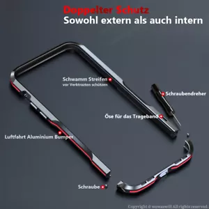 Extrem Stoßfest Metall Bumper Leicht Luftfahrt Aluminium Rahmen Case für iPhone - Picture 1 of 20