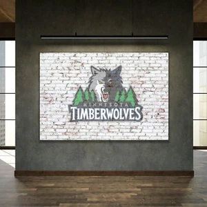 LARGE POSTER Minnesota Timberwolves NBA Basketball Home Decor Wall Print 36"x24" - Picture 1 of 4