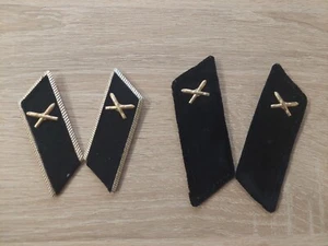 Juego de dos emblemas militares soviéticos ojales misiles tropas artillería. URSS - Imagen 1 de 19