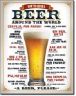 New How to Order a Beer Around the World Decorative Metal Tin Sign