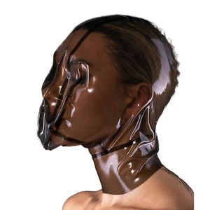 Latex Hood with Breath Control Hole Rubber Mask Experience Suffocation Fetish - Picture 1 of 5