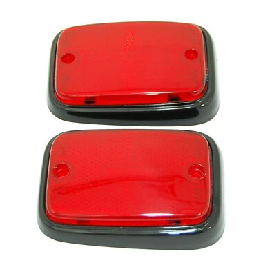 Marcador lateral trasero rojo con moldura negra para Volkswagen Type2 Bus 1976-1979 Foto 1 de 2