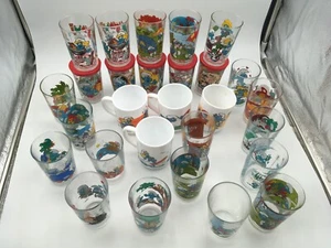 Lot de 28 verres Schtroumpfs TBE - Picture 1 of 12