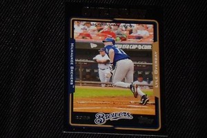 LYLE OVERBAY 2005 TOPPS BLACK PARALLEL CARD #4 (32/54) BREWERS TOUGH!