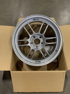 One 18x7.5 +48 Enkei RPF1 5x112 Silver Paint Wheel (Used) - Picture 1 of 8