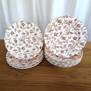 Platos de ensalada y cuencos de sopa Spode Rosebud Chintz 1954-71 vintage Copeland Inglaterra - Imagen 1 de 8