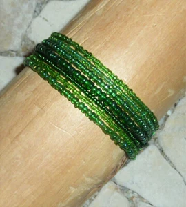 ★ DIY ★ Juego de 7 pulseras ★ verde oscuro ★ - Imagen 1 de 2