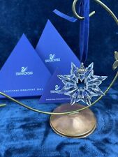 Swarovski Annual Christmas Large Snowflake Ornament 2003 with Boxes & COA #62249