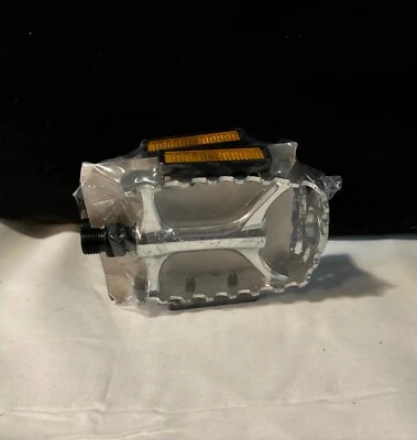 Pedales de bicicleta 9/16” aluminio con reflector Foto 1 de 2