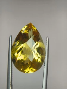18.19 Cts A VERY BEAUTIFUL AND EXCELLENT PEAR SHAPE OF CITRINE ! - Picture 1 of 6