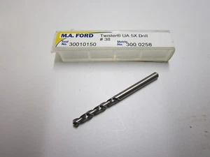 NUEVO M. A. Ford 30010150 Twister UA 5X taladro de carburo #38 tamaño de cable - Imagen 1 de 1