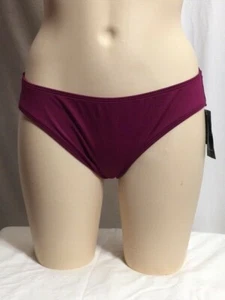 Damen-Bikiniunterteil neu mit Etikett Ralph Lauren Plum Beach Club massiv Hipster Bademode - Bild 1 von 6