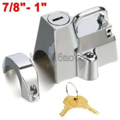 Cerradura de casco de motocicleta cromada para Honda Shadow Aero Sabre Spirit VT1100 750 600 Foto 1 de 4