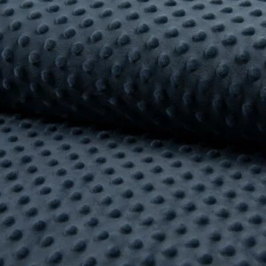 Luxury Dimple Supersoft Cuddle Fleece Fabric Material - JEANS - Picture 1 of 2