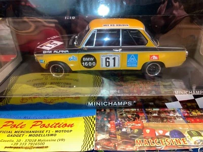 155702661 MINICHAMPS 1 18 BMW 1600-2 HERZOG / LAUDA NURBURGRING 6H 1970 L.E. 300 - Immagine 1 di 4