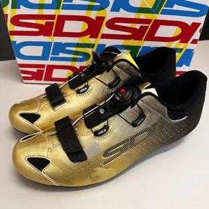 Sidi SIXTY Carbon Road Cycling Shoes EU42.5 (Black gold) - Picture 1 of 6