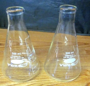 2- 500ml VWR Lab Flasks Chemists Beakers. 2 Pcs. - Imagen 1 de 2
