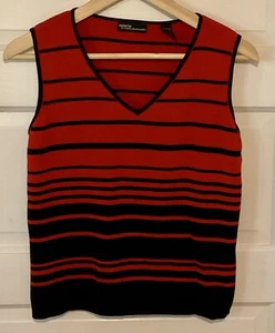 Valerie Steven’s Women’s Sleeveless Sweater Top Size Petite Medium Red - Picture 1 of 4