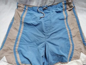 Mens Spalding Swim Trunks/ Board Shorts. Size L. Blue/Gray. Pockets. Mesh Lined. - Picture 1 of 6