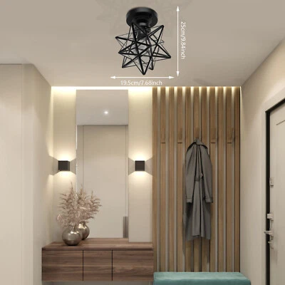 Ceiling Mount Star Frame Light 110v Pendant  Light For Bedroom & Galleries - Image 1 of 4