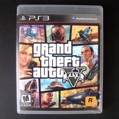 Grand Theft Auto V Sony PlayStation 3 Video Game 2013 GTA 5 Complete CIB Manual - Image 1 of 3