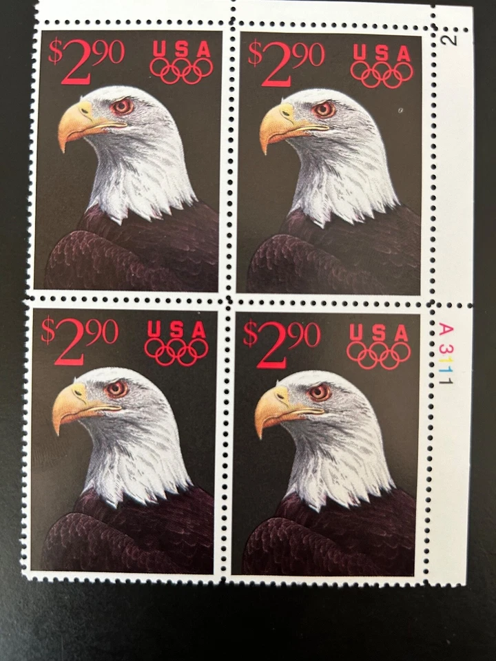 US Stamps SC# 2540 Bald Eagle $2.90 PB MNH 1991 - Image 1 of 1