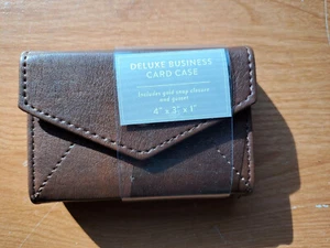 ECOLO - Deluxe Business Card Case 4in x 3in x 1in BROWN Eccolo - Picture 1 of 6