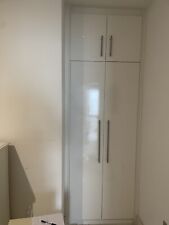 Wardrobe White Gloss Two Doors With Drawers/Used/ N3
