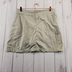 Columbia Skort Women 12 Beige Hiking Zip Button Nylon Outdoor - Picture 1 of 11