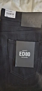 Denim negro sin lavar Edwin Ed80 con ribete 13,5 OZ - Imagen 1 de 15