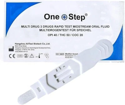 BESUCHE DEN ONE+STEP-STORE 2 X One+Step Multi Drogenschnelltest Für Speichel I Drogentest THC Kokain Opiate