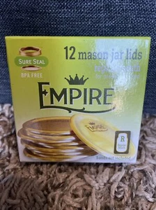 Empire 12 Mason Jar Lids Regular Mouth Bands not included - Picture 1 of 1
