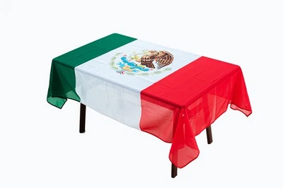 Rectangular Tablecloth Mexico Mexican Flag Fade-Resistant Washable National F... - Image 1 of 4
