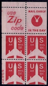 C78a Miscut Error / EFO Booklet Pane With Approx. 70% LL Pl#32964 Mint NH - Picture 1 of 1