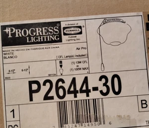 Ceiling Fan Conversion Light Kit- 8.5 Inches wide by 6.5 Model #P2644-30WB - Picture 1 of 2