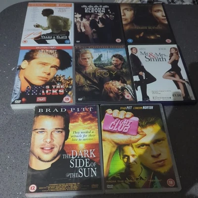 Brad Pitt 8 film collection - DVD - TROY - FIGHT CLUB - ACROSS THE TRACKS - Image 1 of 4