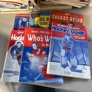 1943 1945 1947 1949 1950 1951 James C. Hendy Official Hockey Guide NHL 6 vintage - Photo 1 sur 10