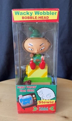 Family Guy 2006 🔥 Stewie Bobble-Head 🔥 Funko 🌲 Merry Freakin Xmas Series ~ Nuevo de Lote Antiguo Foto 1 de 4