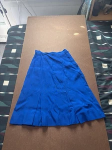 Vintage 60’s King Louie By Holiday Blue Knee Skirt Falcon Zipper Size XS-S* - Picture 1 of 15