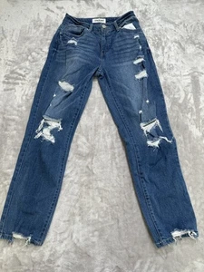 Enjean Denim Co. Distressed Jeans Damengröße 3 26 x 26 5-Pocket-Design gebraucht, in einwandfreiem Zustand - Bild 1 von 9