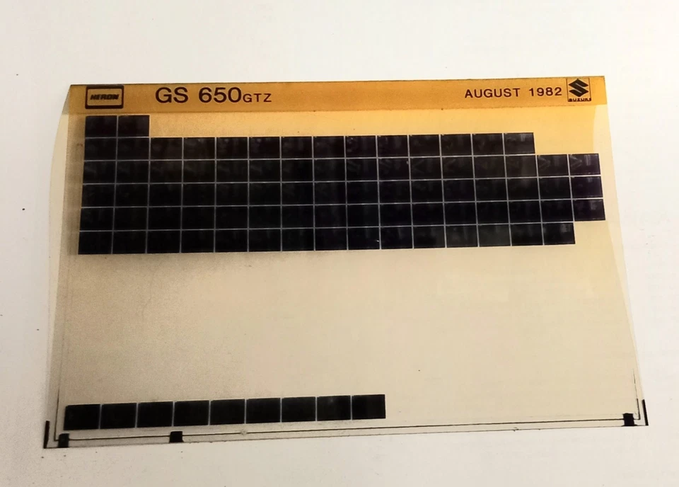 Suzuki GS 650 GTZ Spare Parts List Microfiche (Aug 1982) - Image 1 of 1