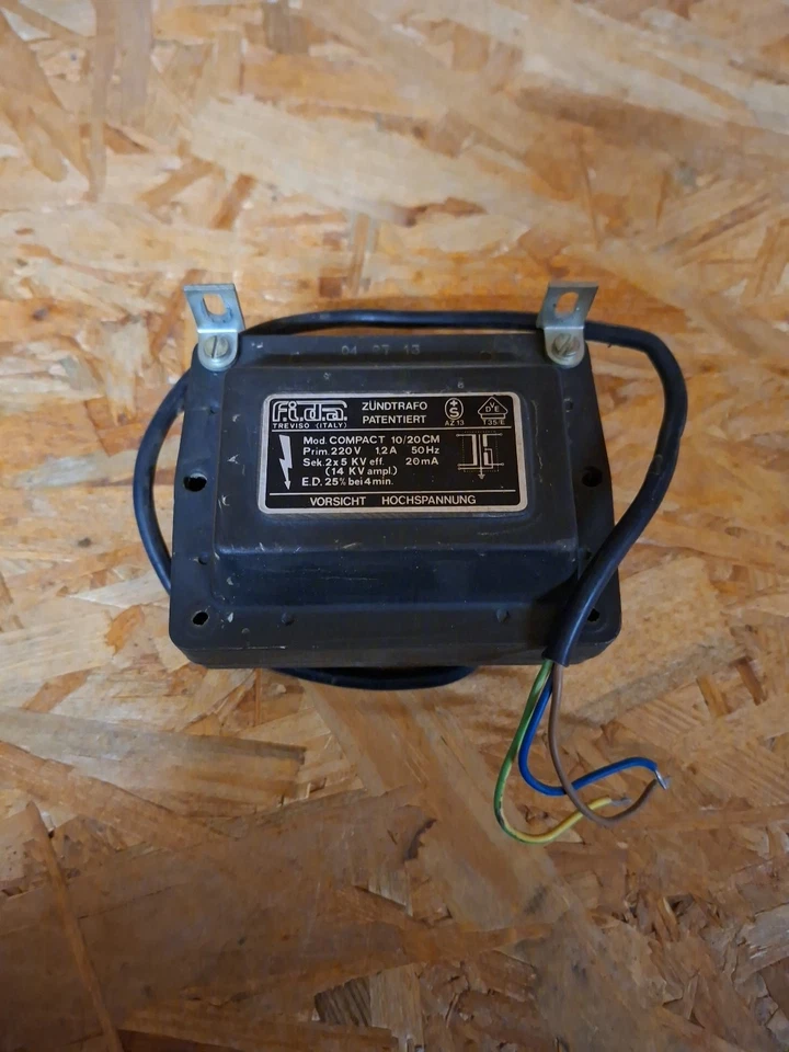 FIDA Zündtrafo 10/20 CM 230 V  Zündtransformator MHG  MAN Ölbrenner Gebraucht - Bild 1 von 4